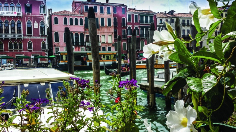 A Grand Canal partján ettünk Velencében